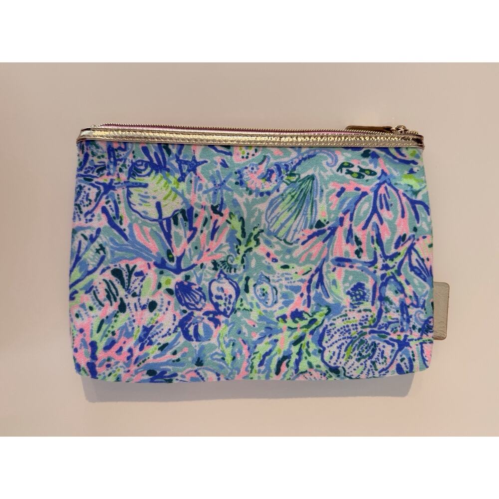 Lilly Pulitzer Zip Pouch in "Surf Blue Soleil It On Me" - NWOT - Picture 3 of 6